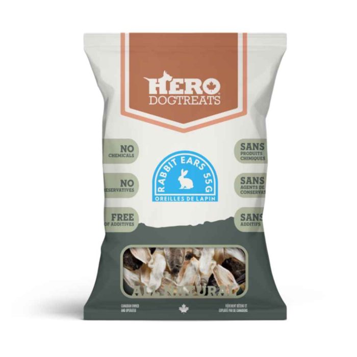 Big Country Raw, Hero, Dog Treats, Rabbit Ears
