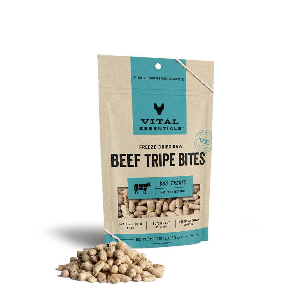 Vital Essentials Beef Tripe Bites Beef Tripe Bites Freeze-Dried Treats - VE - Image 1