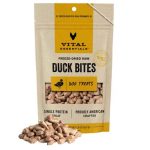 duck bites, vital essentials, treats, freeze dried, topper