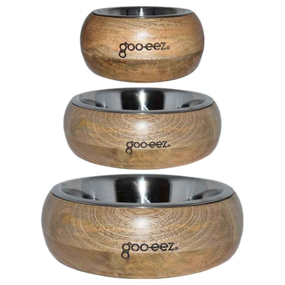 Goo-eez Wood Bowls Goo-eez Wood Bowls, Goo-eez, Bowl, Wood, Stainless Steel
