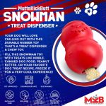 Sodapup Snowman Chew Toy and Treat Dispenser - Image 3