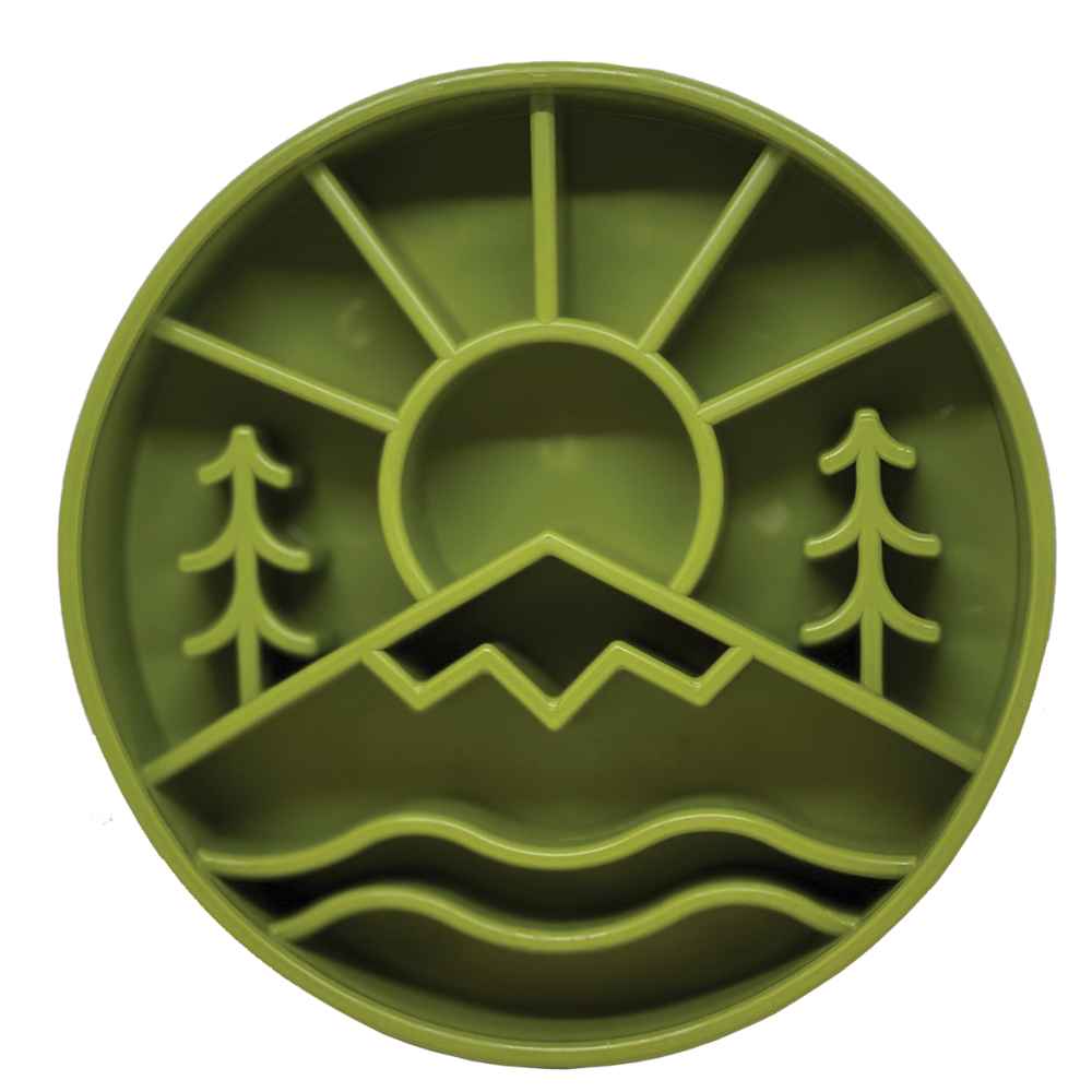 Soda Pup Ebowl Outdoors Pine Tree Design eBowl Enrichment Slow Feeder Bowl