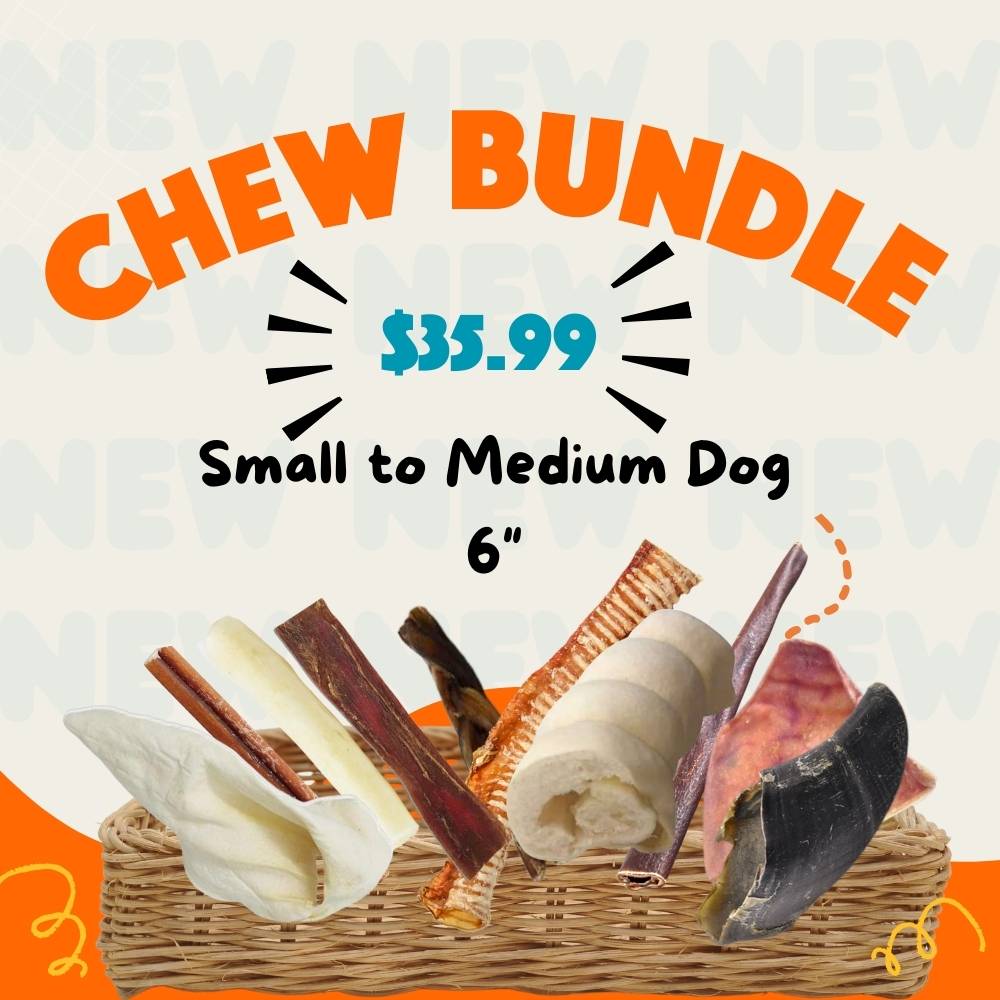 Small to Medium Chew Bundle. Dehydrated treat bundle for smaller dogs. Treat bundle Small to Medium Chew Bundle. Dehydrated treat bundle for smaller dogs. Treat bundle