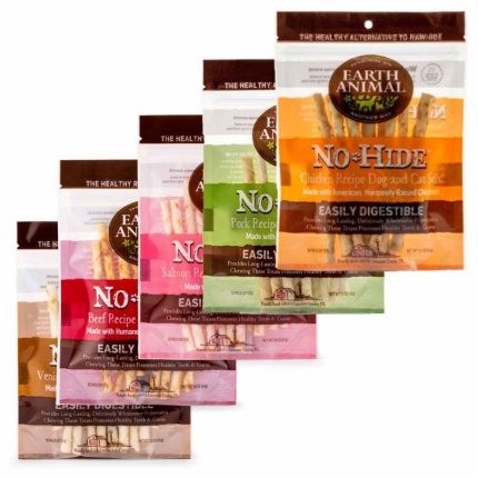 Earth Animal No Hide Chews Dogs Cats Natural Treat 10 Pack